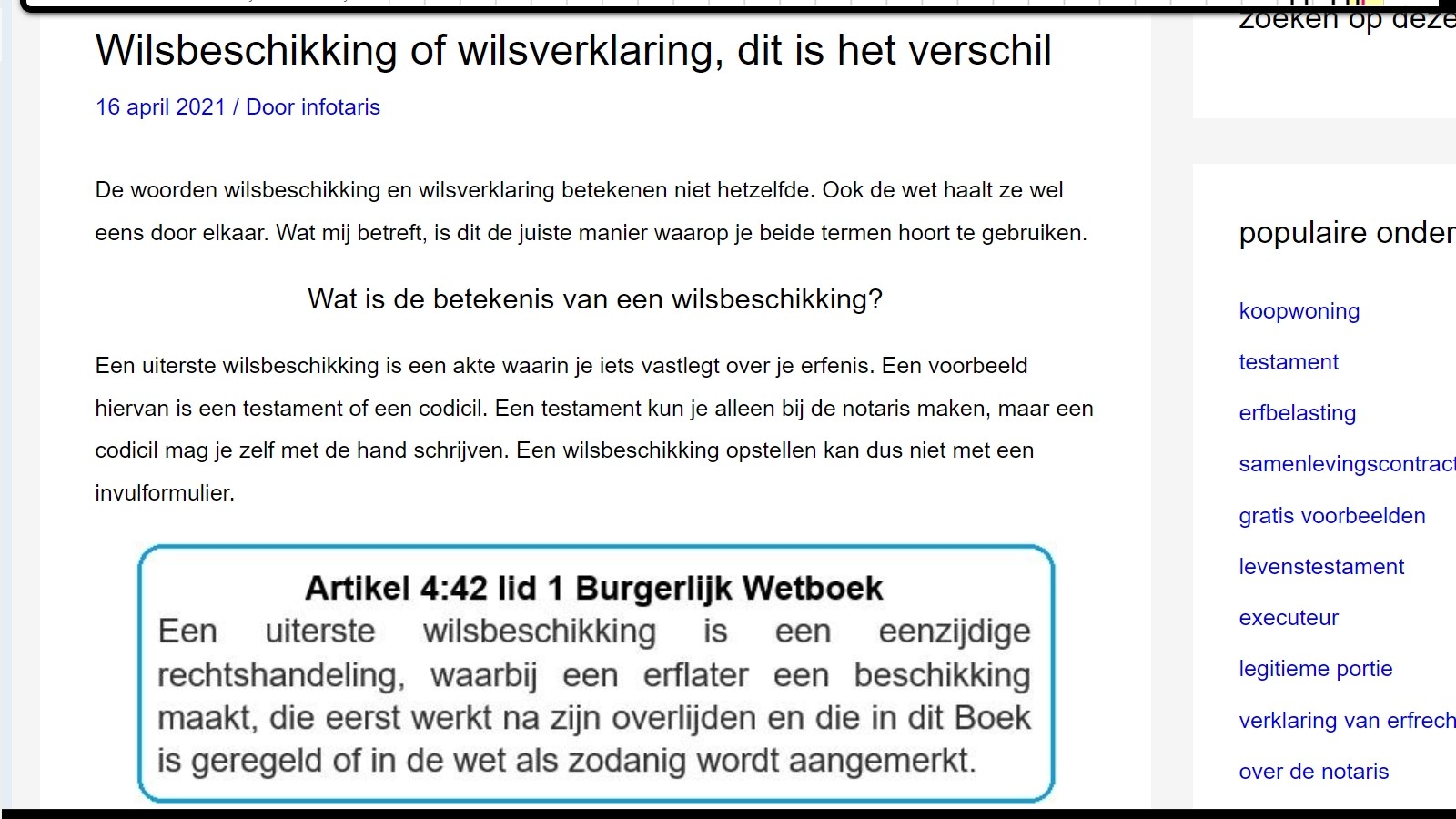 Uiterste wilsbeschikking en uiterste wil, wat is het verschil